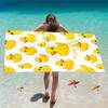 Individuelles Quietscheentchen Strandtuch Personalisierter Name Niedliches Tier Mikrofaser Badetücher Weich Schnelltrocknend Schwimmbad Liegestuhl Alles
