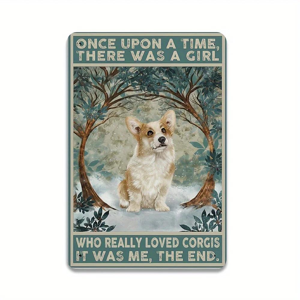 Corgi Dog Bathroom Vintage Tin Sign Roll Paper No Job Is Finished Rustic Metal Tin Sign Funny Bathroom Wall Decor Animal Sign