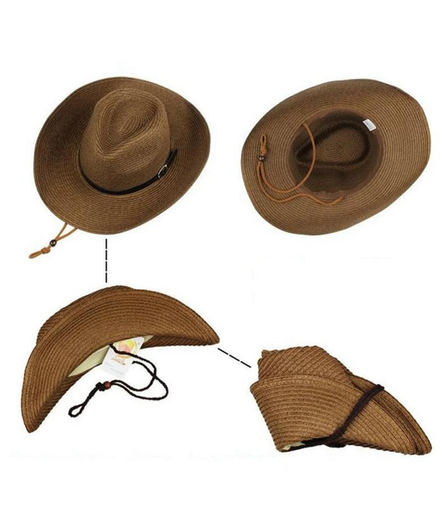 YAYUPLUS Straw Wide Perfect for Farm Sun and UV Perfect for Day B Camel Men's Hat, Brim, Work, Gardening, Protection, Golf, Fishing, Protection,