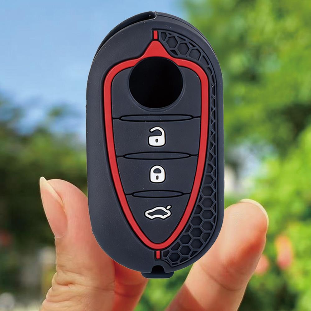 Silica Gel Car Key Cover Case For Alfa Romeo Mito Giulietta 159 4C Gta Ect. 3 Buttons Key Auto Key Shell Protection Cover