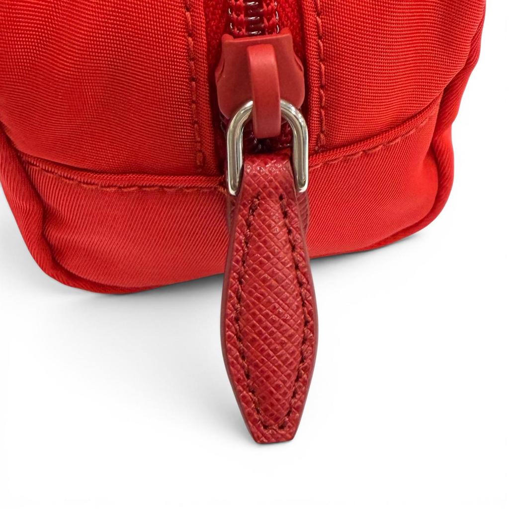 Pristine PRADA Re-Nylon Mini Pouch TriangleWith Logo Nylon 1NE175 Used