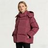 Winter New Solid Color Hooded Loose Cotton Puffer Jacket For Women, Casual Warm Thick Padded Coat For European American Style