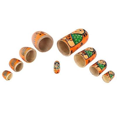 Set of 5 Hand Painted Matryoshka Dolls Wooden Ornaments Gift Dolls Stackable Wooden Dolls