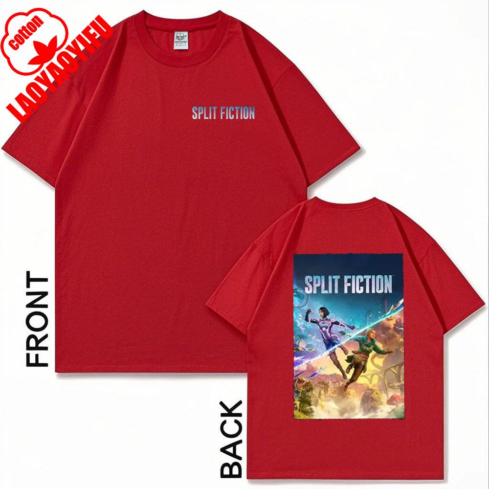 

Men Women Double Sided Printed Tshirts High Quality Cotton Split Fiction Two Player Cooperative Adventure Game Trending Cooltops 4XL