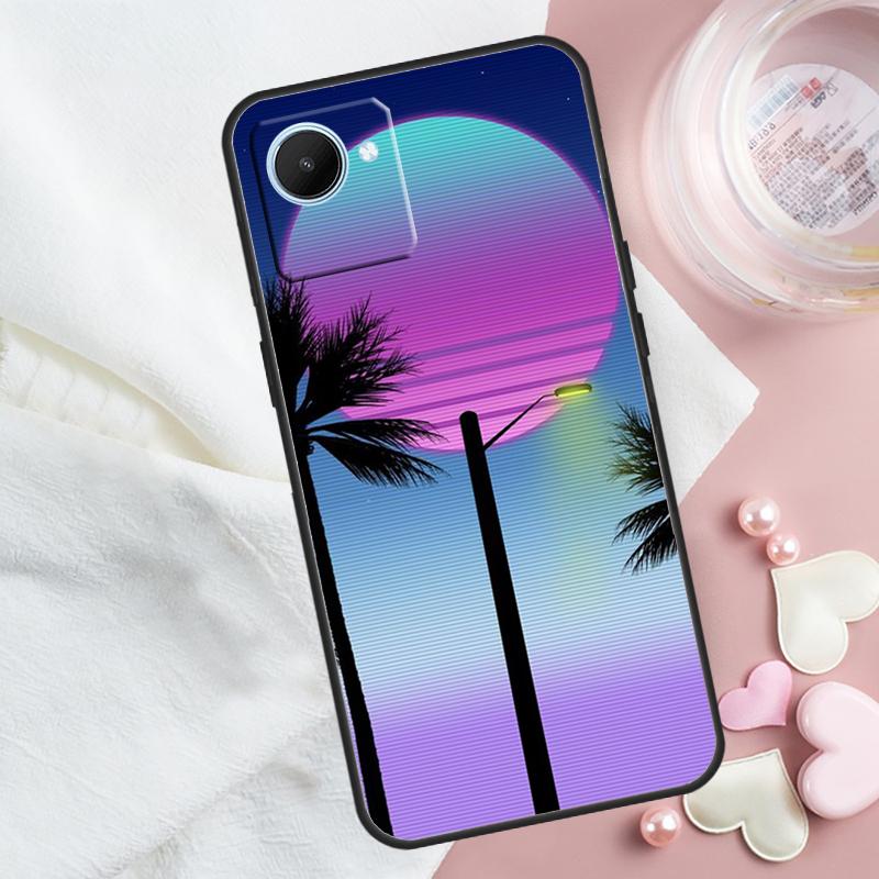 

Ретровейв Неоновое Пальмовое Дерево Для Realme GT 6T 6 5 GT7 Pro C67 C75 C61 C55 C53 C51 C21Y C25S 10 11 12 13 14 Pro Plus Чехол Realme C51