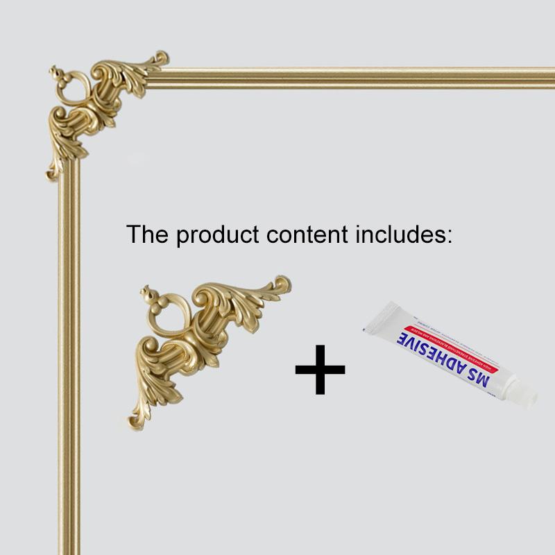 French Style Wall Decorative Corner Bracket Imitation Gypsum Tv Wall Frame Decoration Flower Bracket Remodeling Ceiling Decals