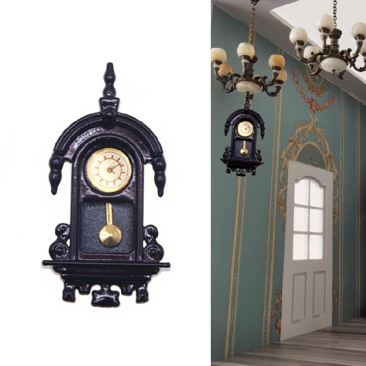 Hand Made Mini Metal Clock Vintage Copy With Functional Adjustable Hands For Doll house Furniture Decoration