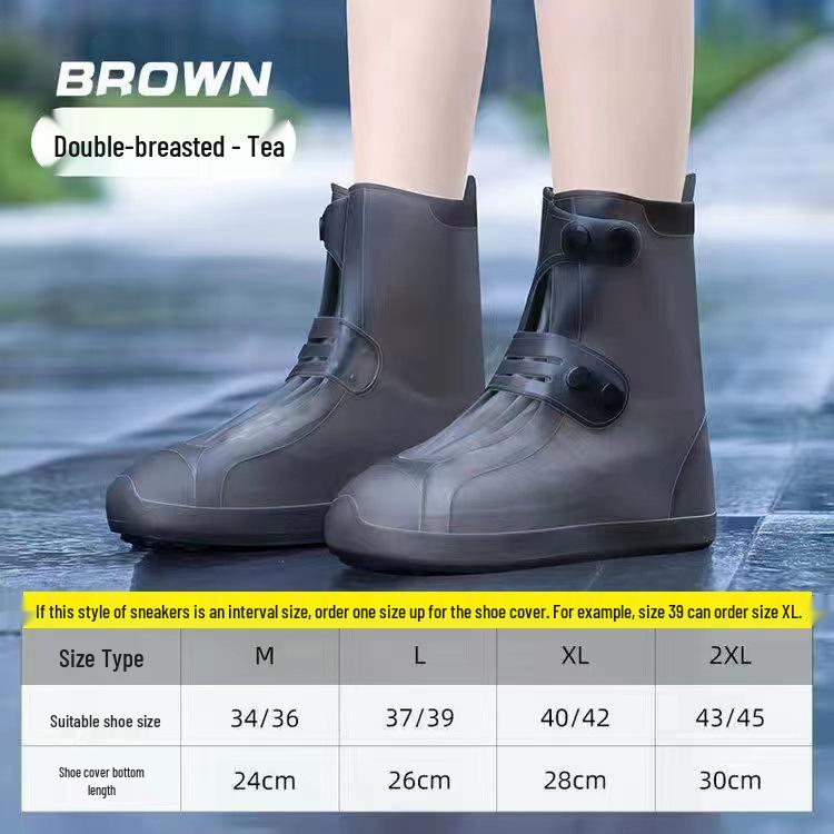 Unisex Waterproof Non-Slip Rain Boots and Shoe Covers - Durable and Thick for Outdoor Use, Includes Children's Sizes
