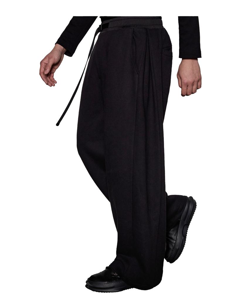 Digeunag Side Pleated Wide Pants (Black)