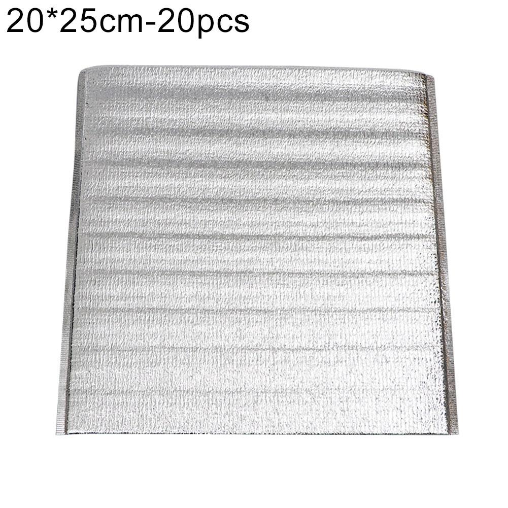 

20Pcs Thermal Insulated Bags Aluminum Foil Fresh Keeping Lunch Bag Cooler Bag Food Organizer Disposable Food Delivery Pouch