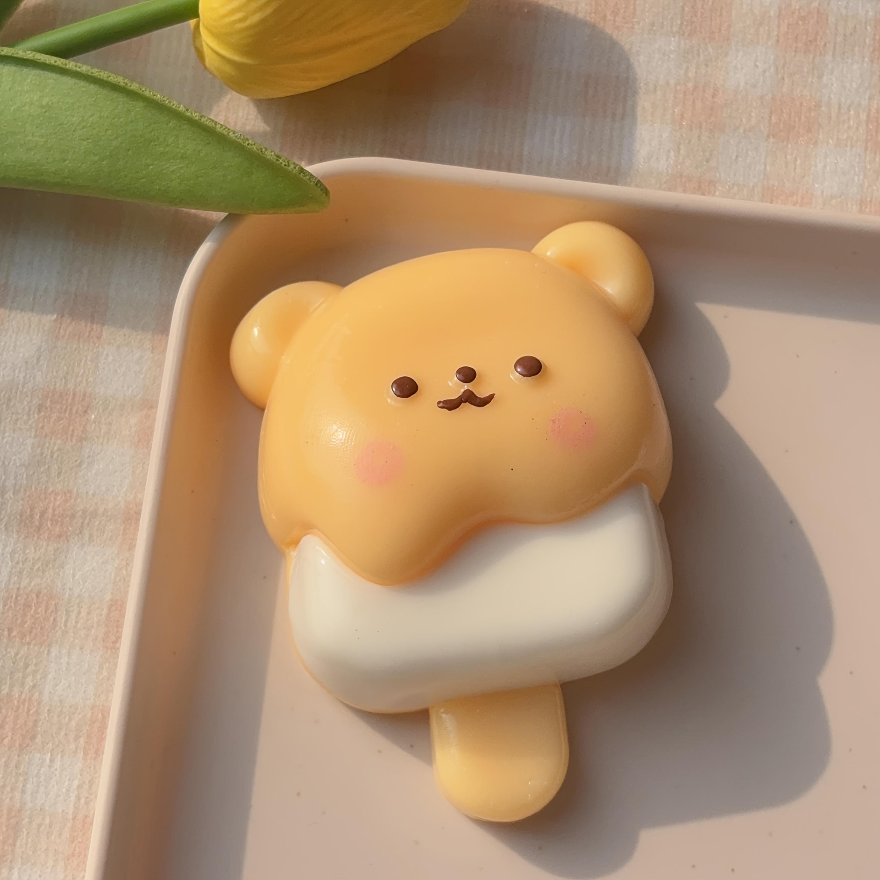 

Teddy Bear Popsicle Squishy Toy 1PC, Large Soft TPR Slow Rising Stress Ball, Sensory Fidget for Kids, Non Toxic Birthday Gift светло-серый
