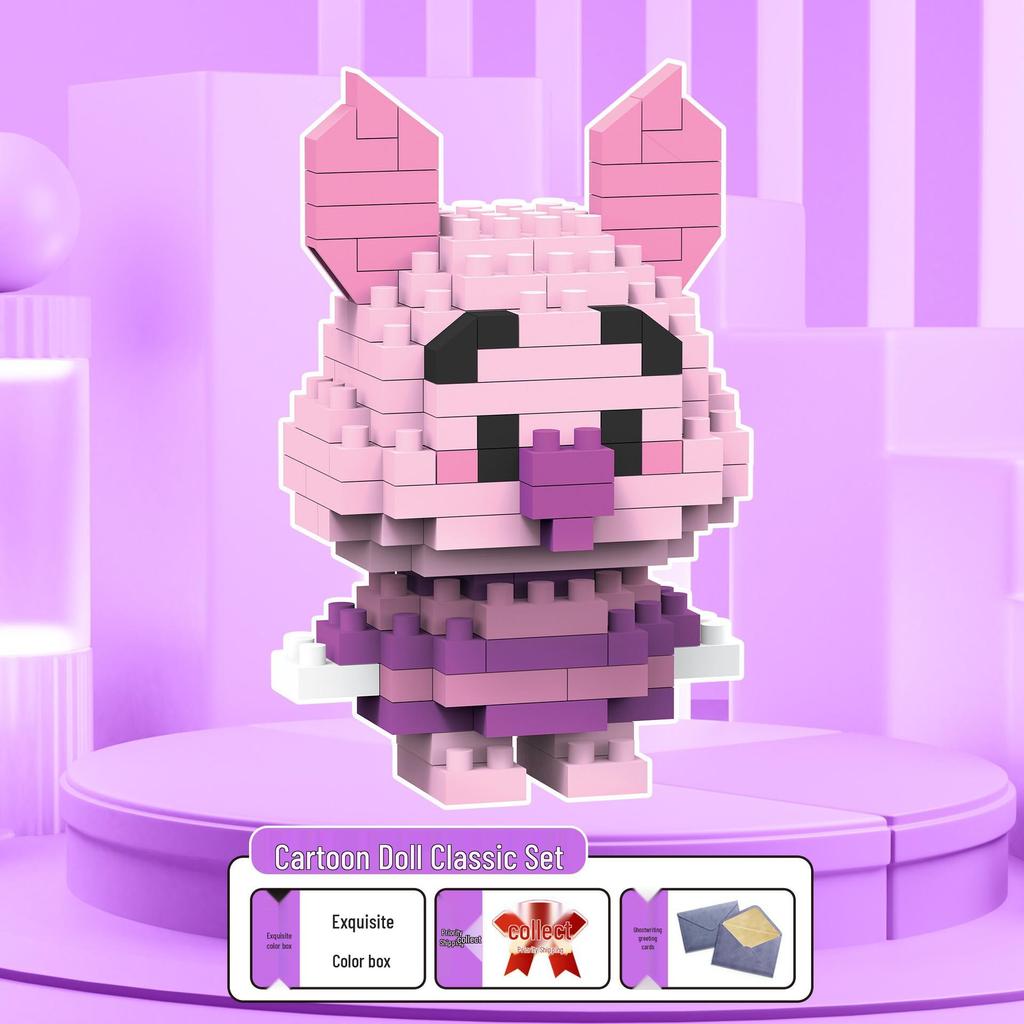 Figuras de Desenho Animado de Micro Partículas Compatíveis com LEGO - Brinquedo de Montagem Educacional para Crianças Caixa Surpresa Ornamentos