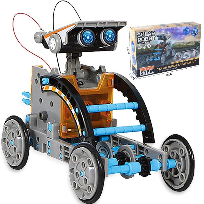 Non-Toxic Solar Toys Solaire Robot Solar Energy Car Diy Educational Science Toys For Children Kids Technological Technology Science Kits