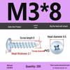 Galvanized M3 Phillips Flat Head Self-Tapping Wood Screws, High-Strength, Large Head