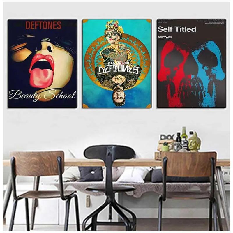 Deftones Wokalista Muzyka Album Płótno Malowanie Sztuka Nowoczesna Plakat Popularny Zespół Vintage Druk Obrazy Ścienne do Dekoracji Salonu