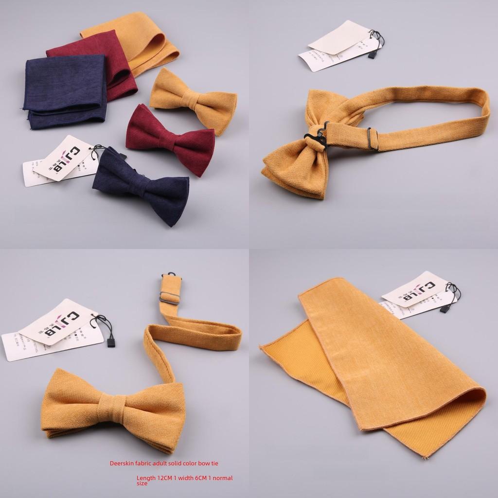 Cotton Bow Tie Set For Men Women Elegant Formal Accessories Gift For Adults