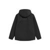 Foder Sportlivsstilsserie Enfärgad Kort Huvförsedd Bomullsjacka Herrjacka Svart AFMT011-2