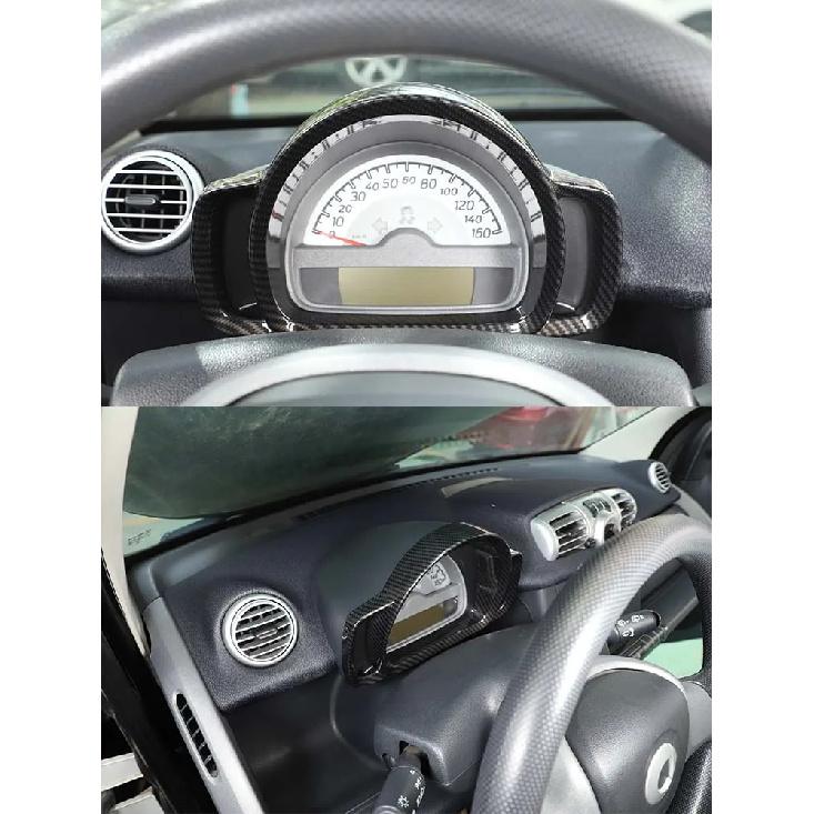 For Mercedes Benz Smart 451 Fortwo 2009-2015 Car Dashboard Display Meter Ring Speedometer Gauge Cover Trim Frame Accessories