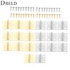 DRELD 20Pcs Silver/Gold Door Cabinet Mini Hinges Antique Jewelry Wood Boxes Luggage Hinges Furniture Decoration w/Screws 18*16mm