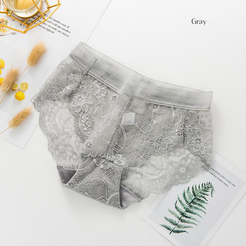 4Pcs Seamless Women Sexy Lace Panties Cotton Breathable Underwear Girls Briefs Low Waist Underpants