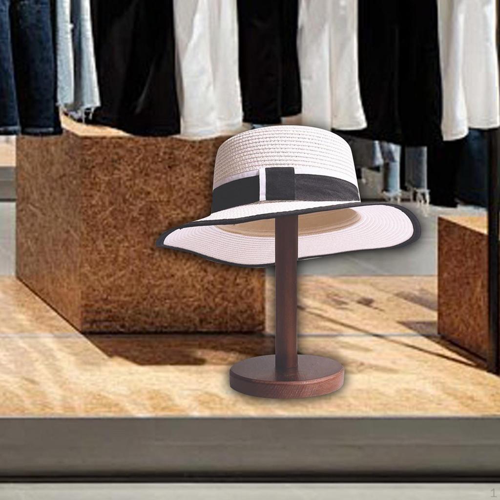 Hat Rack Display Stand Detachable Rustic Round Pedestal Freestanding Holder Organizer
