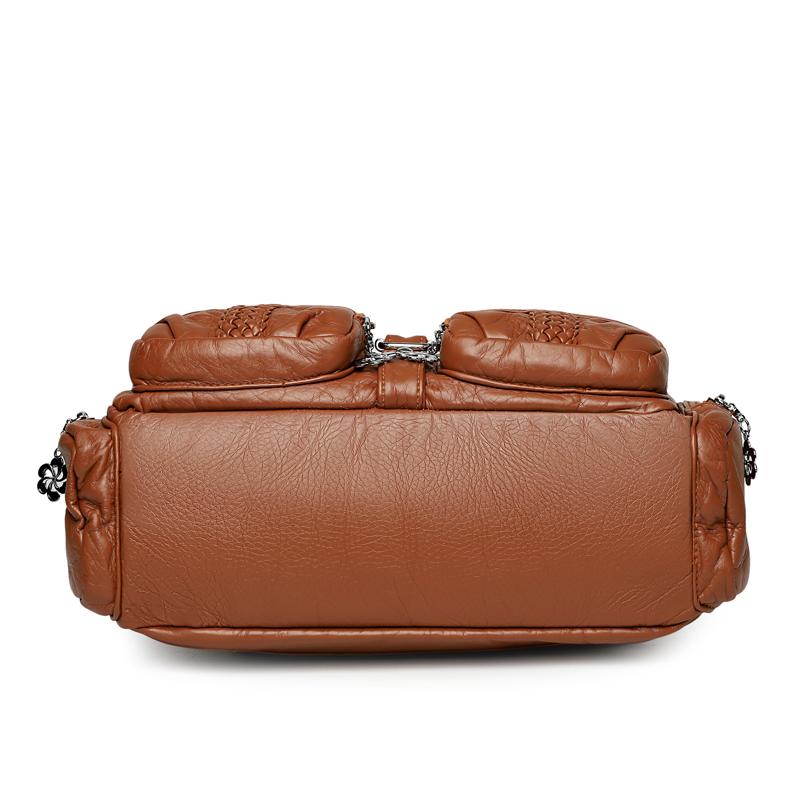 Damehåndveske med stor kapasitet pendler skulderveske mykt skinn crossbody-veske