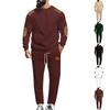 Spring And Autumn New Men's Casual Sports Suit Men's Stitching Contrast Color Two-piece Suit