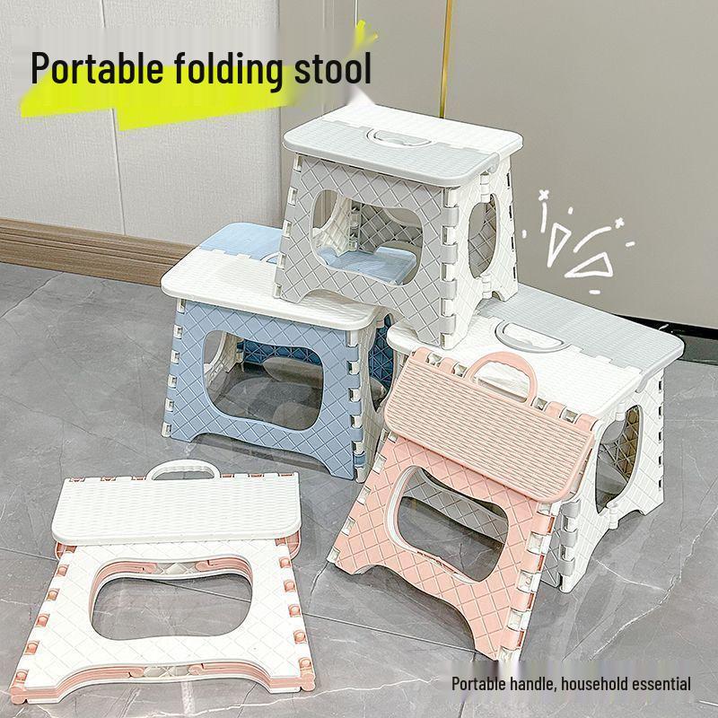 Portable Folding Stool - Compact, Lightweight, Thickened Plastic for Home, Outdoor, Picnic, and Fishing
