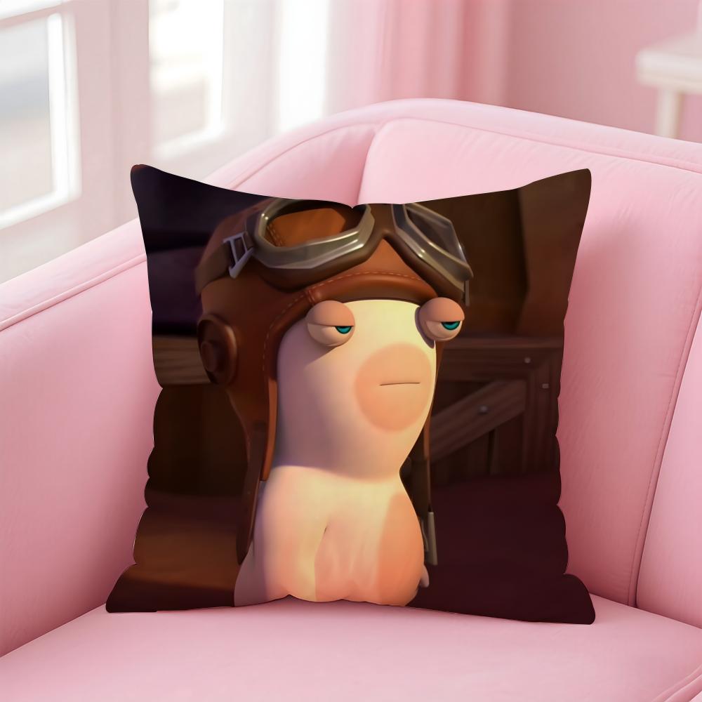 R-Rabbids I-Invasion Cushion Cover Home & Car Multi-Scene Pillow Cover - Reversible, Soft & Durable for Daily Use