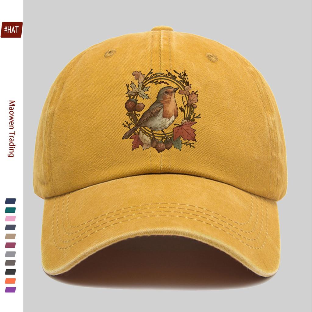 Pc Cartoon Vogelmuster Gedruckte Baseballkappe Bequeme Mode Dekorationshut Trendiges Leichtes Accessoire Verstellbare Golfkappe