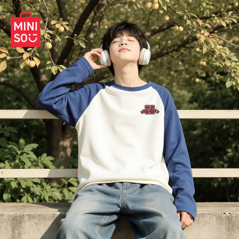 MINISO 2026 Boys' Pure Cotton Casual T-Shirt