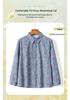 Mom's Spring Floral Long Sleeve Cotton Shirt for Middle-Aged & Elderly Women