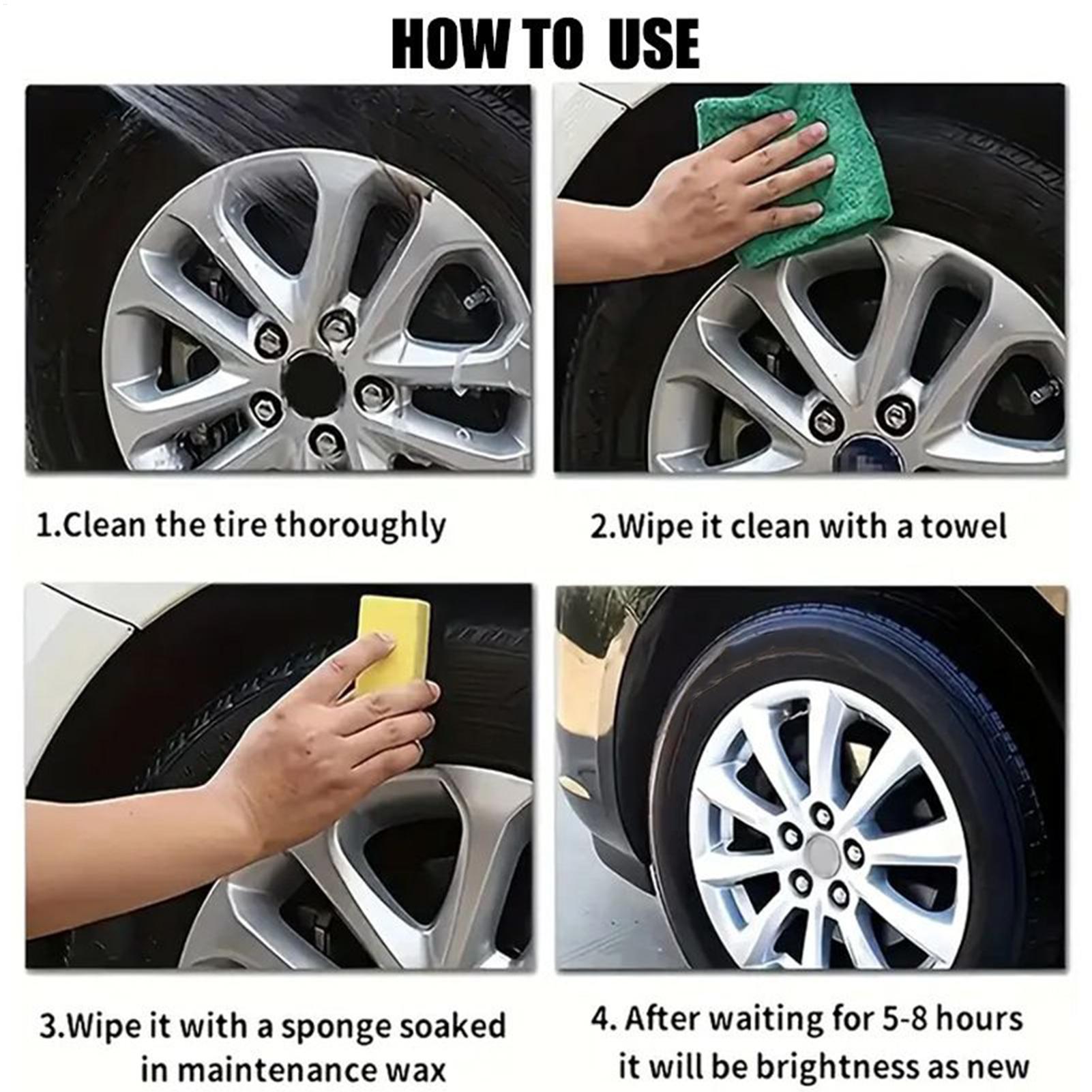 Tire Shine Wheel Dressing Cream Scratch-Resistant Car Tire Care Cream For Restoration Polishing Cleaning Detailing For Workshop China Mainland