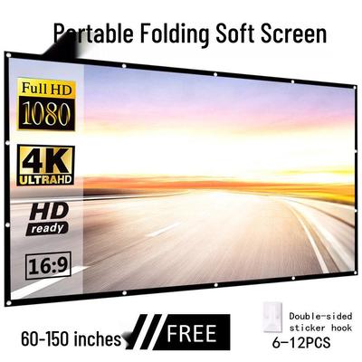 Portable Outdoor Foldable Projector Screen with Stand for Camping