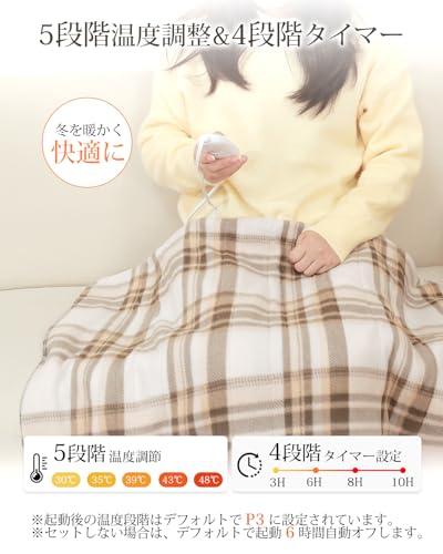 Energy-saving 55W Electric Blanket for Both Bedspread and Quilt, with AI Overheat Protection, Power-saving Features, Fast Heating, and a Timer To Prev