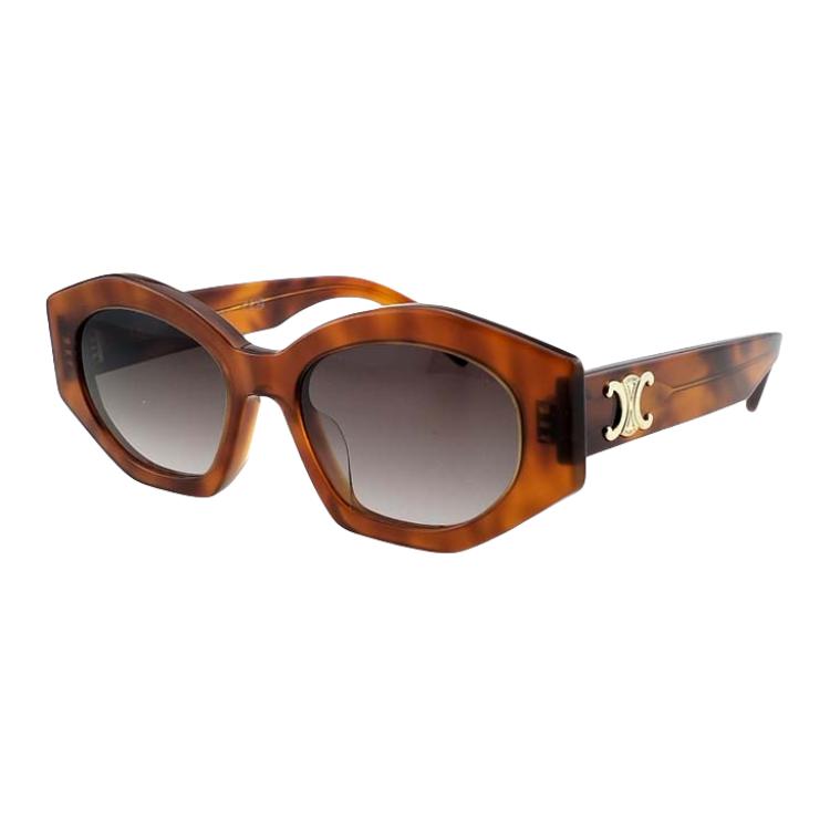 

Celine Full Frame Design Irregular Shape Sunglasses Women sunglasses Brown CL40238U-53F55 55,Brown