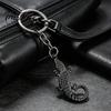 Zinc Alloy Key Holders Metal Crocodile Keychain for Backpack, Simulated Animal Car Decorative Purse Accessories Ring, Pendant Backpacks and