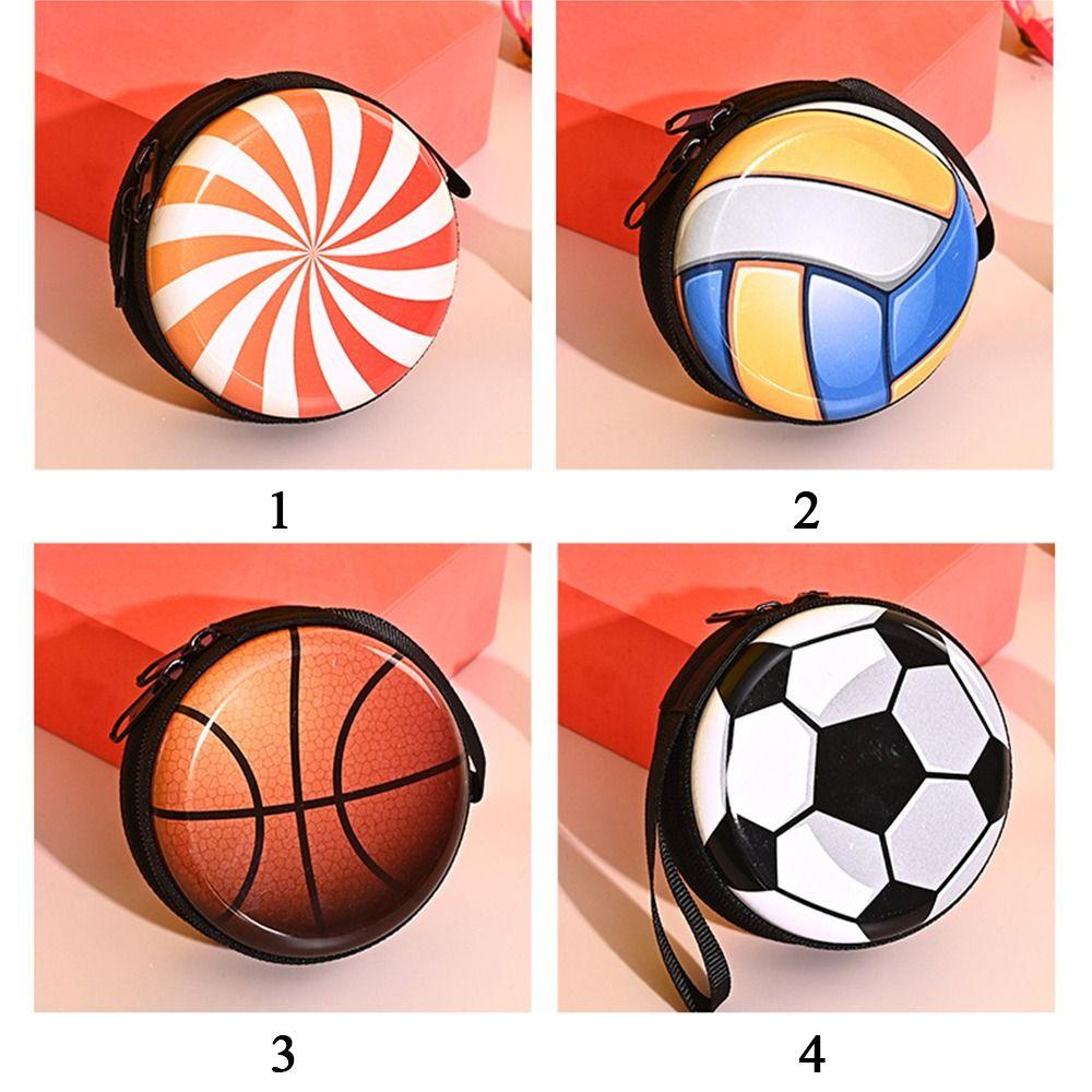 Portamonete Calcio Basket Borsa Cuffie Cartone Animato Carina Portafoglio Piccolo Regalo per Bambini Mini Borsa Portamonete con Zip
