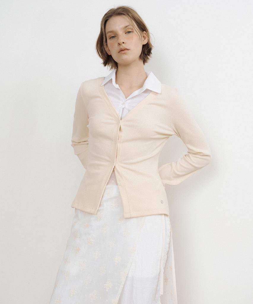LUCIR ZU Jenny Layered Shirt Top (Soft Yellow)