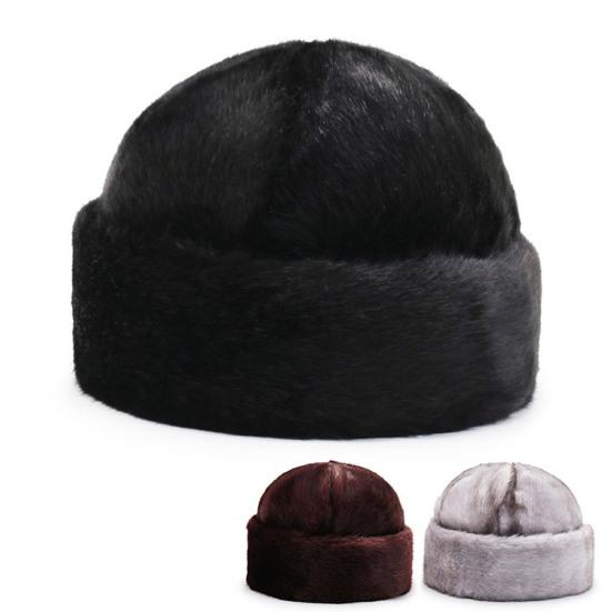 Winter Hat No Brim Ergonomic Keep Warm Padded Thickened Winter  Wear Imitation Mink Winter Head Plush President Hat for Outdoor