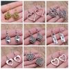 24 Styles Simple Design Gothic Punk Style Hollow Heart Drop Earrings For Women Vintage Fashion Earring Gift