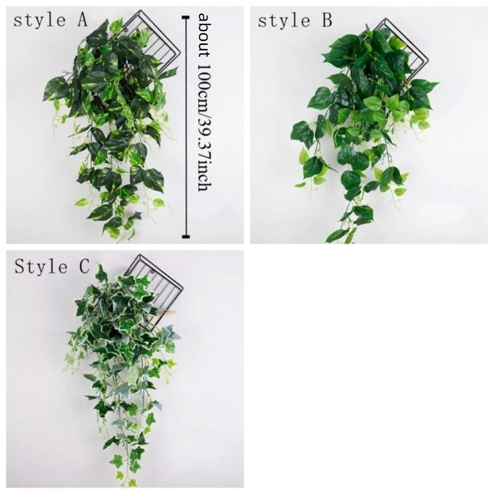 Plastic Fake Hanging Plants Handmade Artificial Realistic Vine Plants Decorative Lifelike Fake Tree Leaves Garden Decor