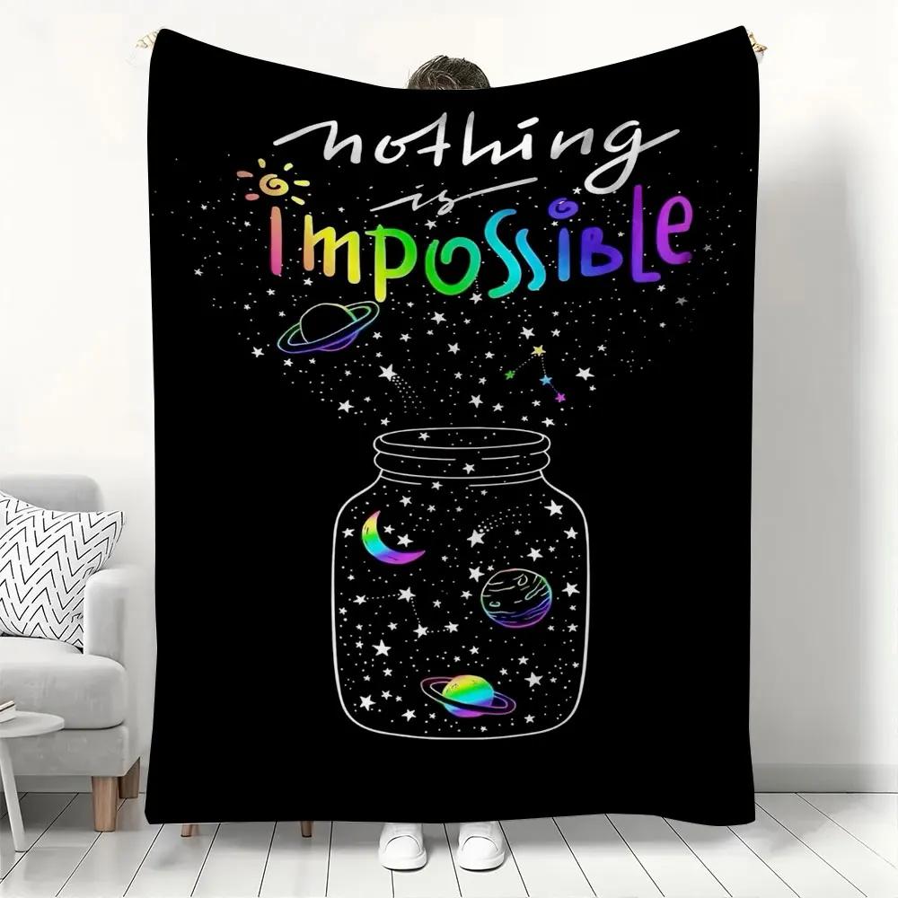 

Galaxy Bottle Pattern Flannel printed blanket suitable for all seasons suitable for living room office sofa and travel 75x100cm