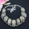 Pyrite Agate Gemstone Handmade 925 Sterling Silver Jewelry Necklace 18" KG-1650