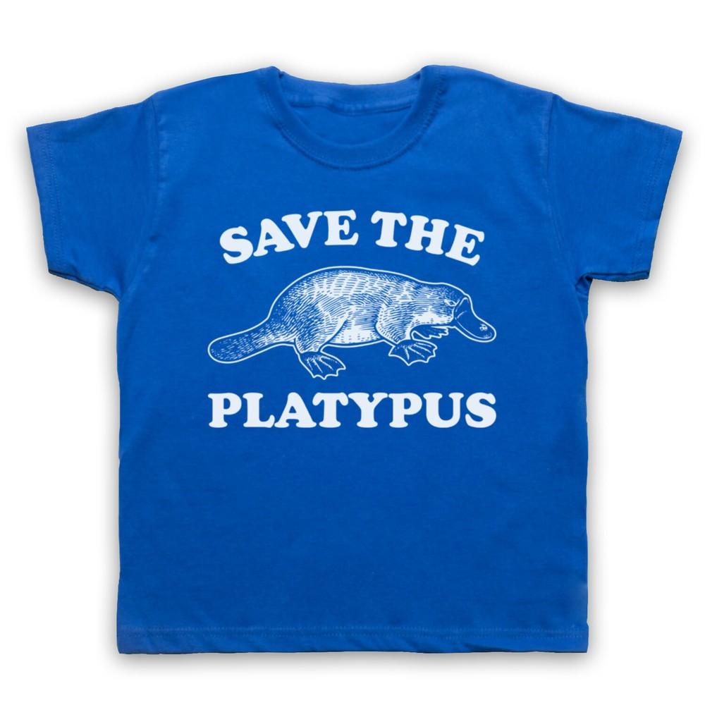 

Save The Platypus Duck Billed Animal Rights Protest Kids Childs T-Shirt 4XL