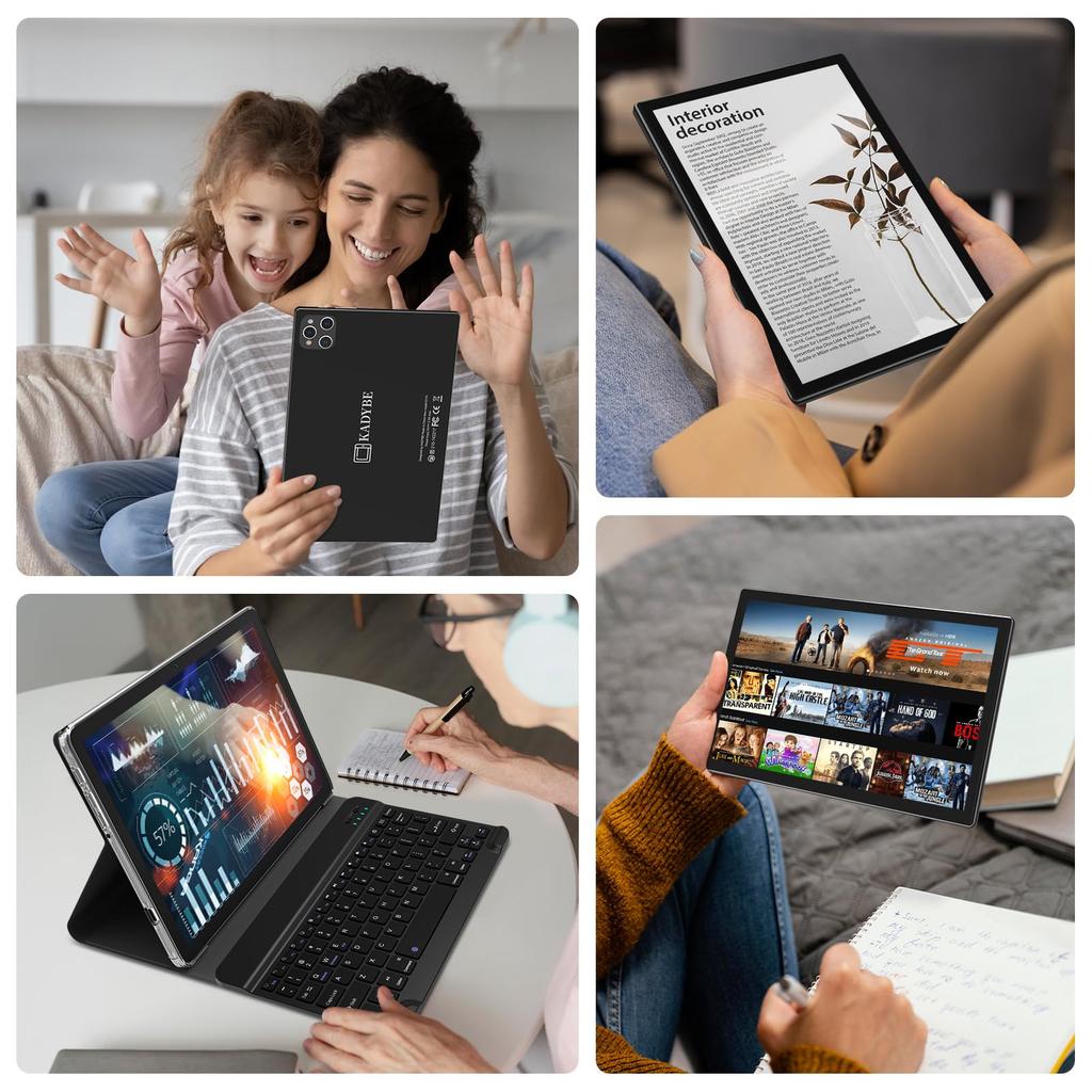 Neues Android Tablet Set WiFi Tablet mit 16GB 128GB 1TB Erweiterbar Auflösung Dual Bluetooth PSE Online Wireless Kinder Japanische Bedienungsanleitung (2025