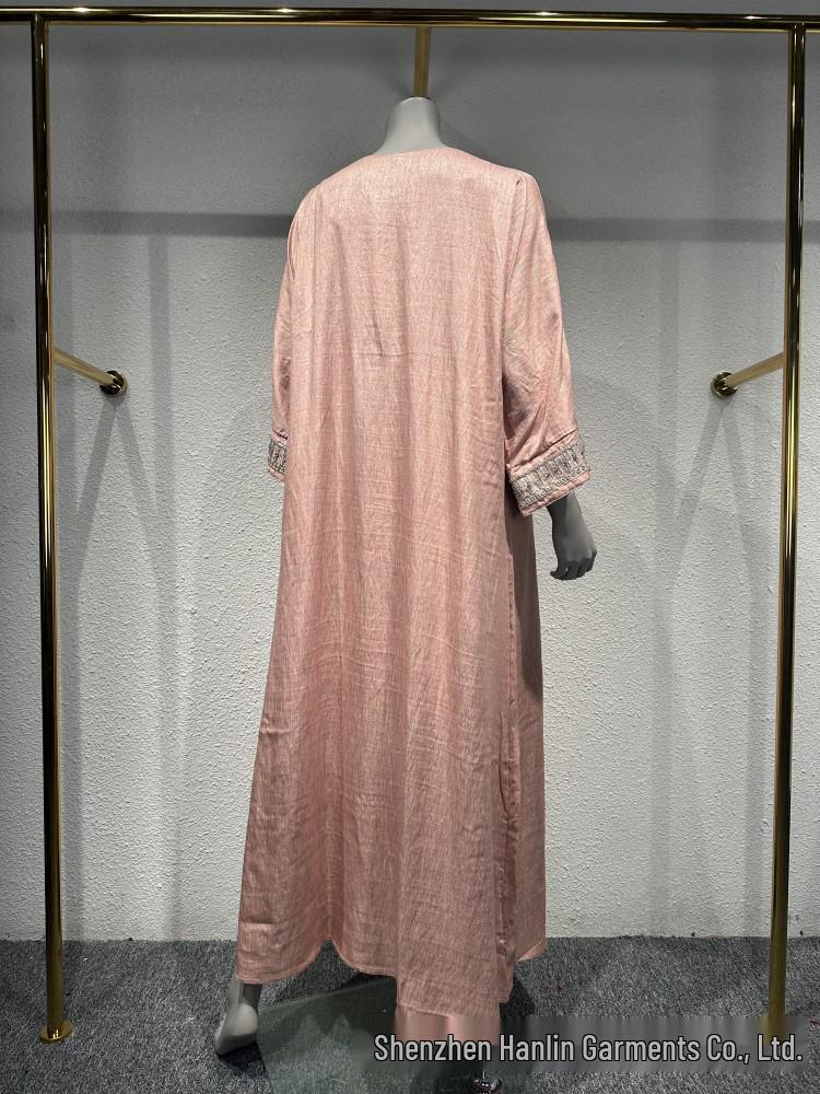 L230 Rhinestone Craft Muslim Abaya Jalabiya Evening Gown