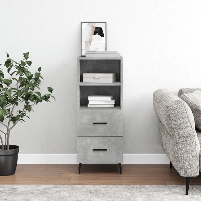 VidaXL Buffet Concrete Grey 34.5x34x90 Cm Engineered Wood 828688