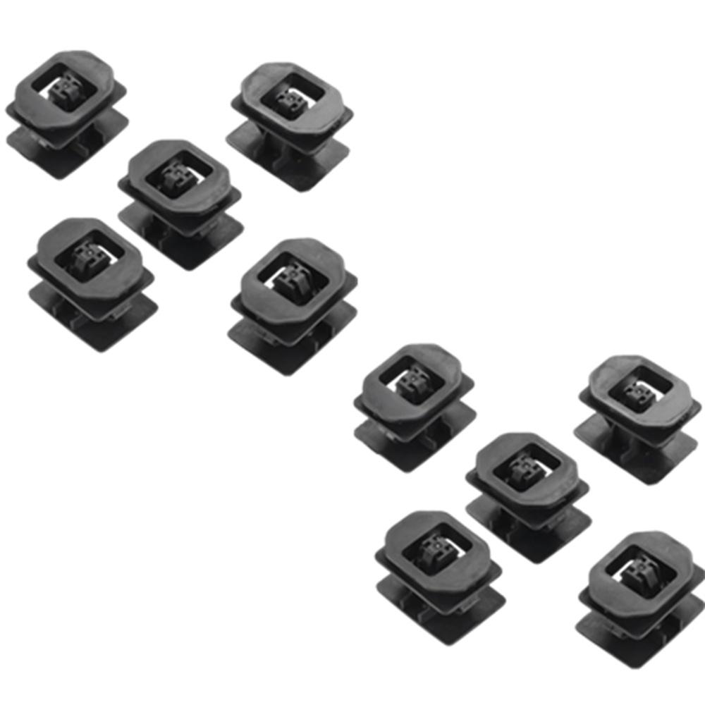 10Pcs Door Panel Moulding Trim Retainer Clips Black Fit For Ford 6G1Z-5410182-A