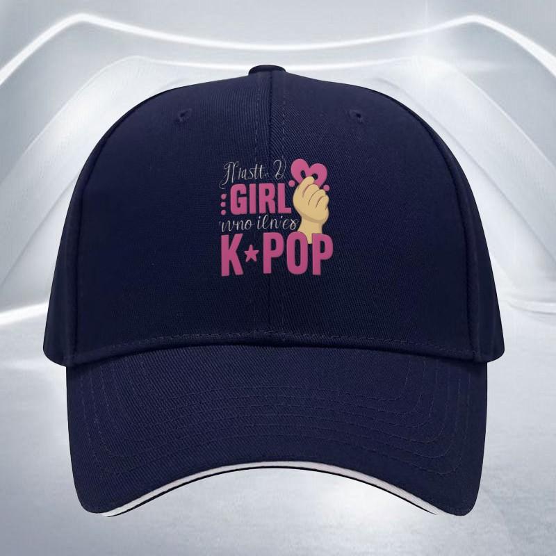 KPOP Girl Finger Heart Baseball Cap Polyester Adjustable Casual Hat for Adult Unisex Outdoor Sports